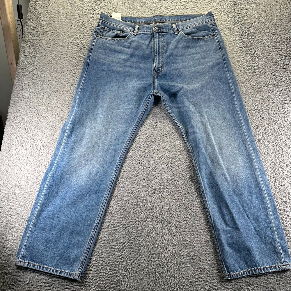 Levi's 505 Jeans Mens 38x30 Blue Cotton Denim Straight Leg‎ Baggy Faded Workwear